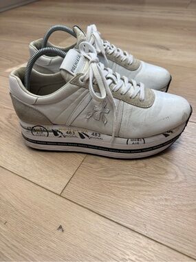 Luxury Premiata Women's Beth 5603 Sneakers,  leather, platform sole Women’s 9